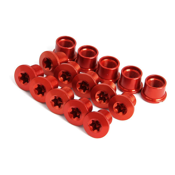 Procraft Torx Kettenblattschrauben 5-er Set (für 3 KB) Aluminium rot