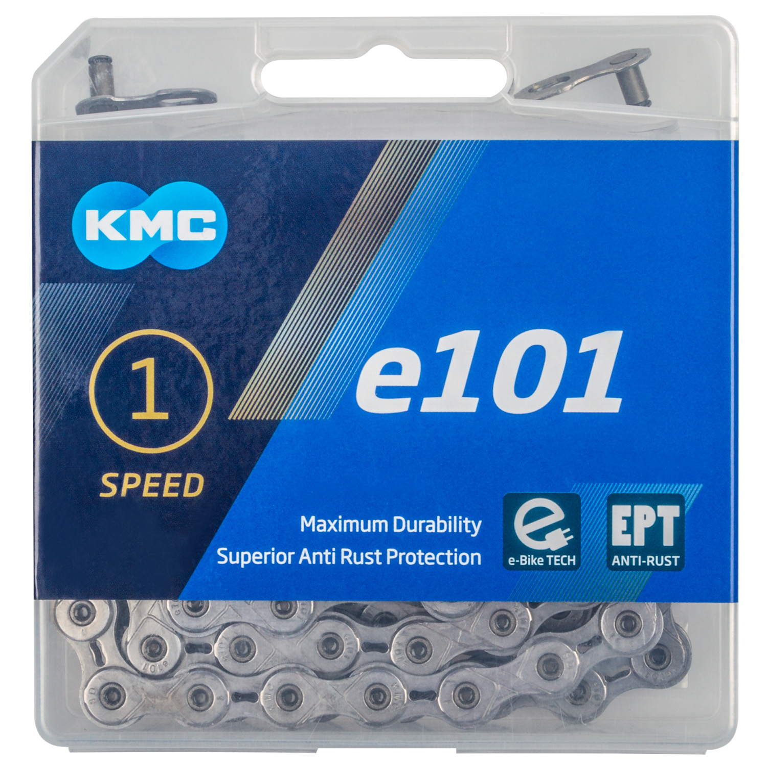 KMC e101EPT E-Bike Kette 1/2"x1/8" silber 112L