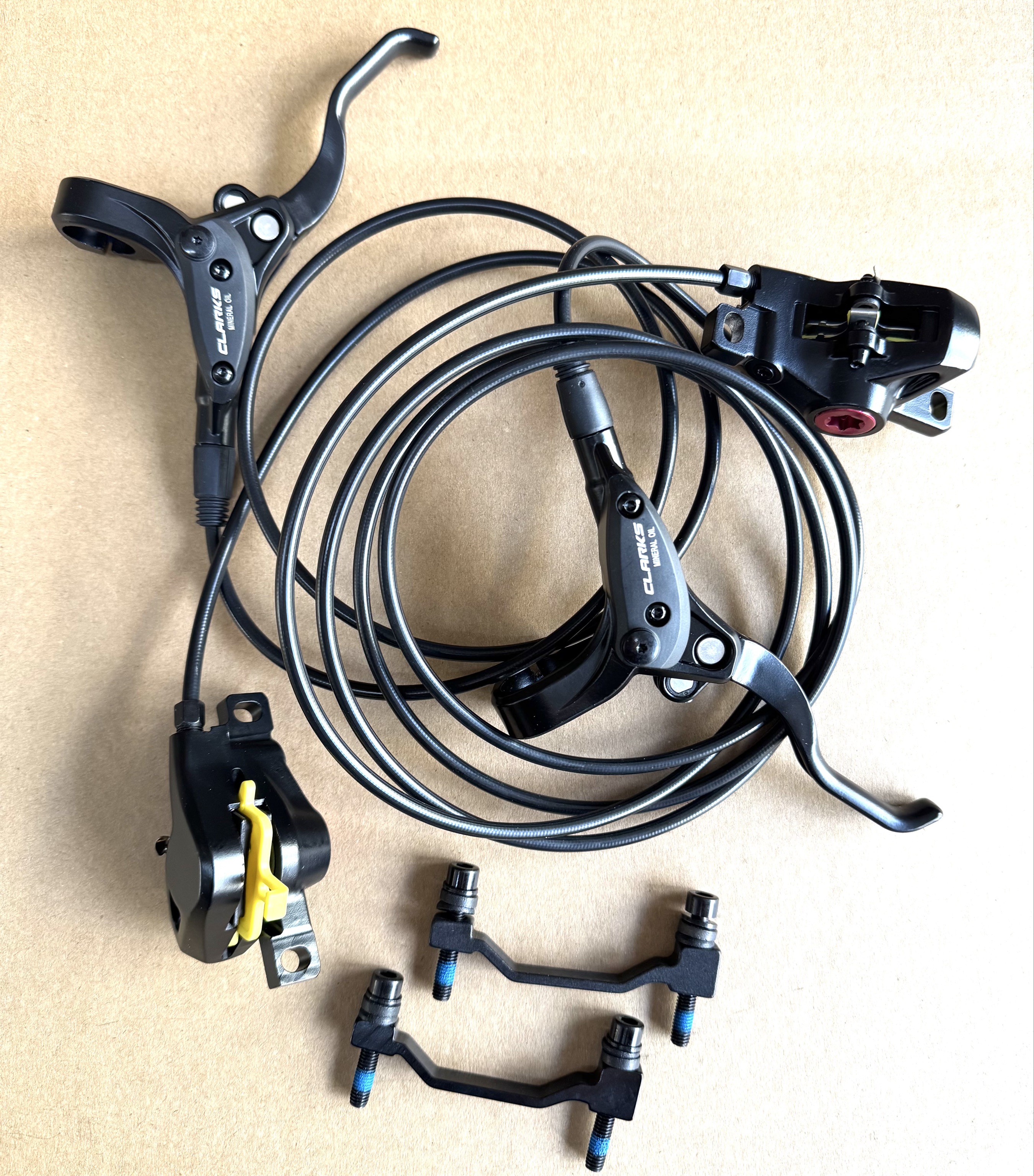 Clarks M2 Scheibenbremsset schwarz 1000/2000mm inkl. Adapter, ohne Rotoren