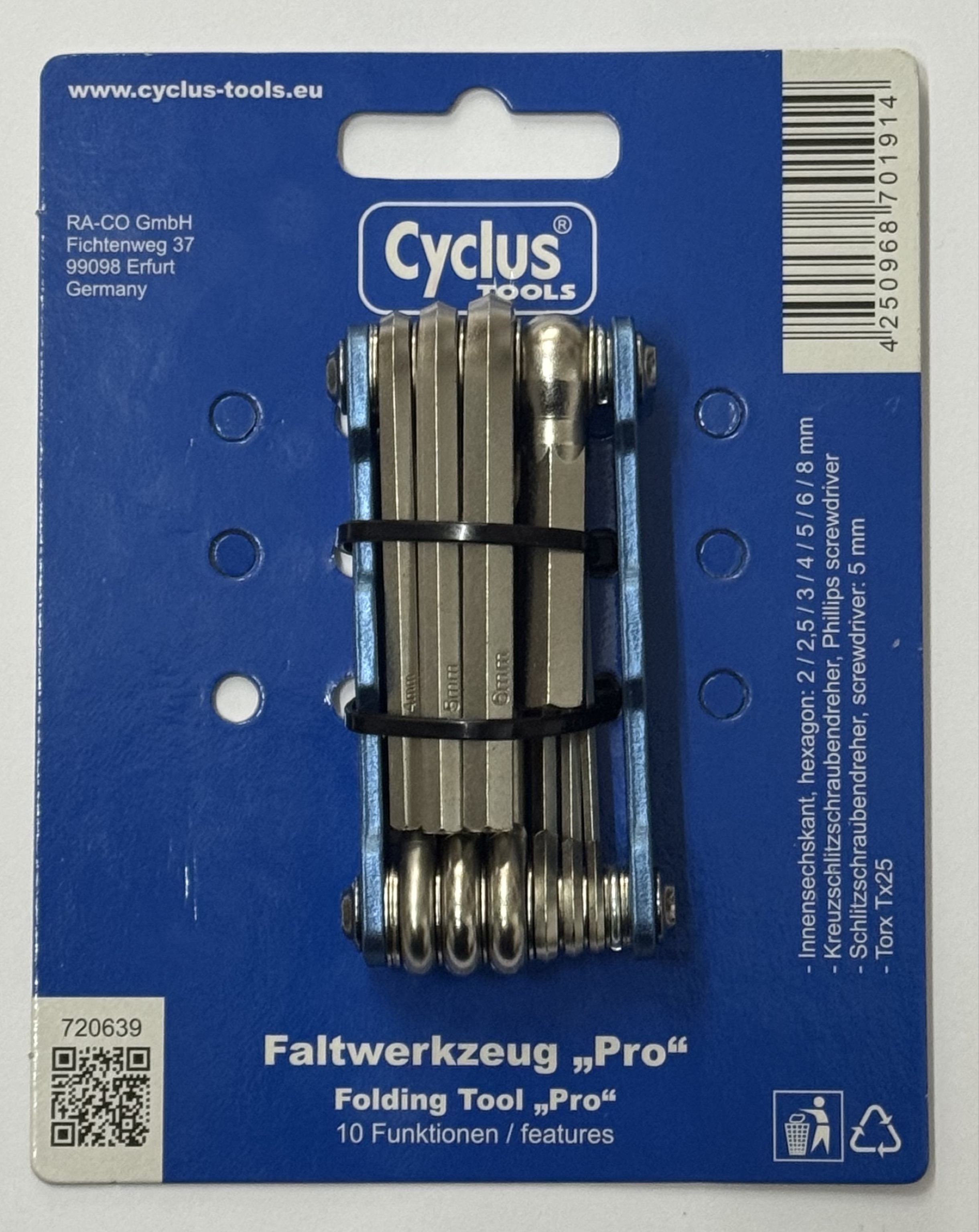 Cyclus Minitool Faltwerkzeug Pro 10
