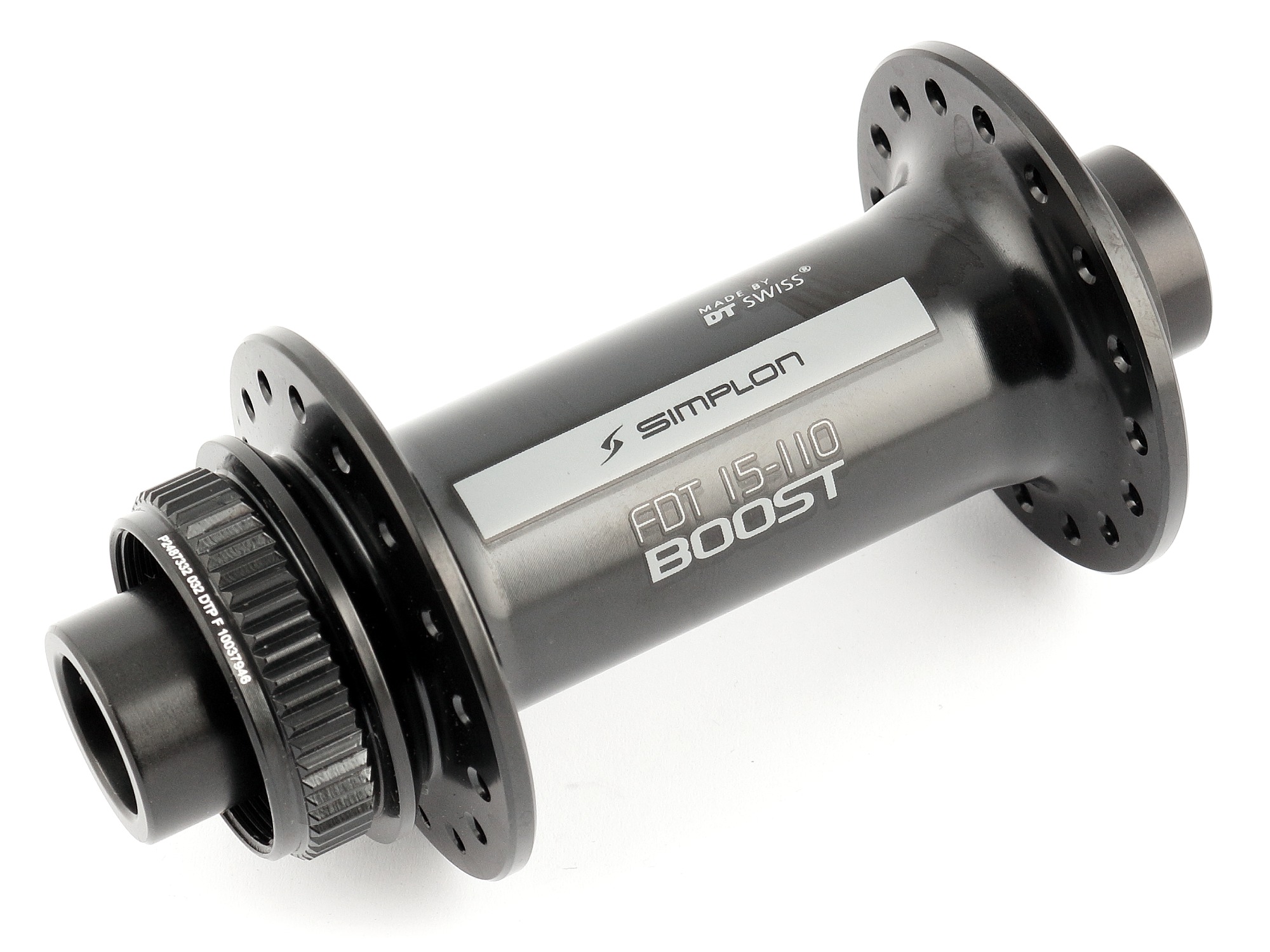 DT Swiss 370 Centerlock Boost Vorderradnabe 32 Loch Simplon Dekor