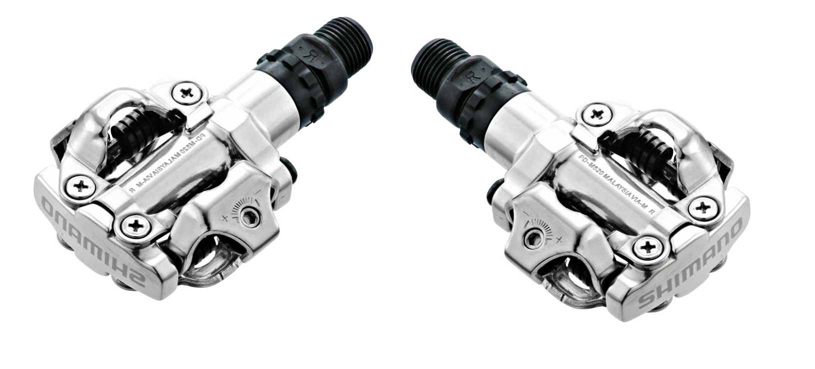Shimano PD-M520 Clickpedale silber