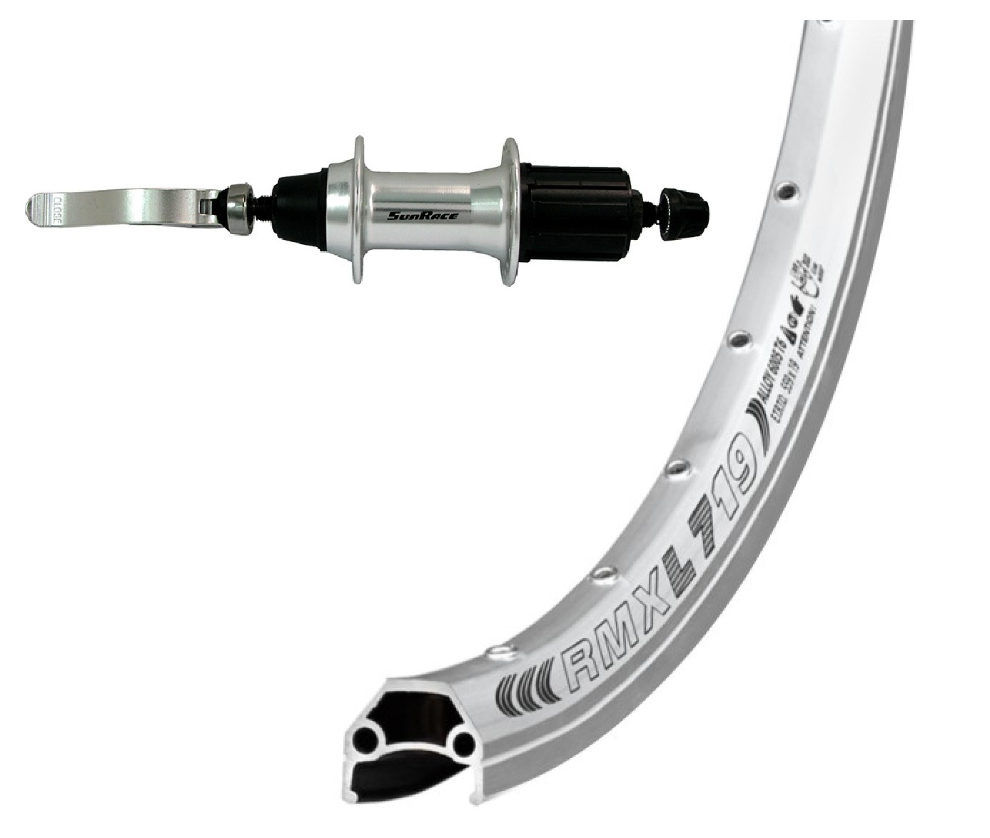 28" Hinterrad Quando HG / Ryde Zac 19 silber