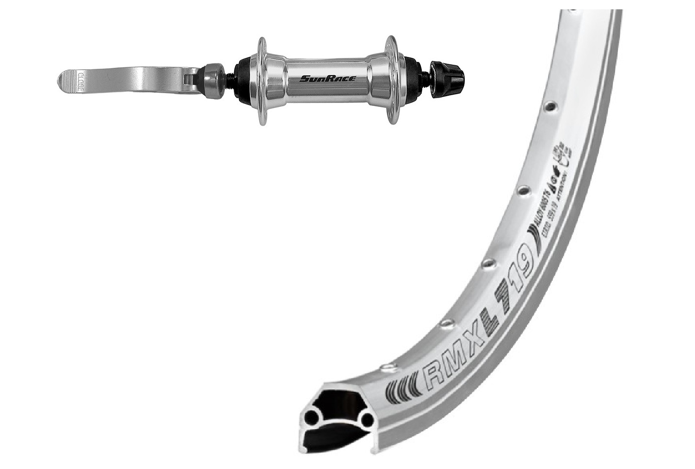 28" Vorderrad Sunrace HBM53 / Remerx Dragon silber