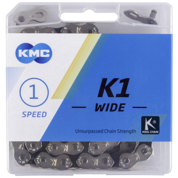 KMC K1 Wide Kette silber/schwarz Kool Chain 110 Glieder