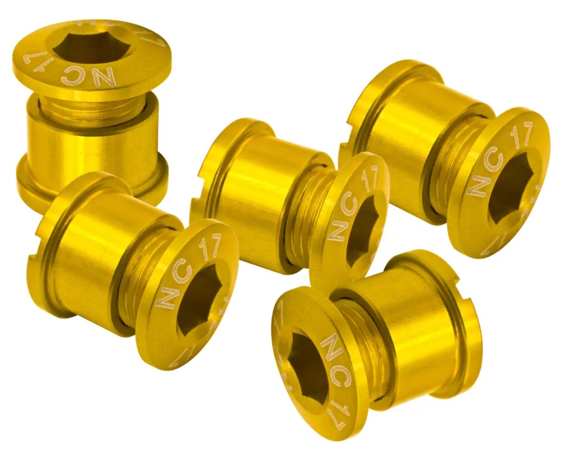 NC-17 Kettenblattschrauben 5-er Set Aluminium gold