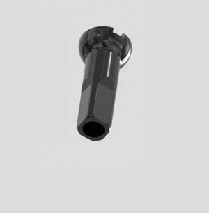 Sapim Polyax Messingnippel schwarz 14mm