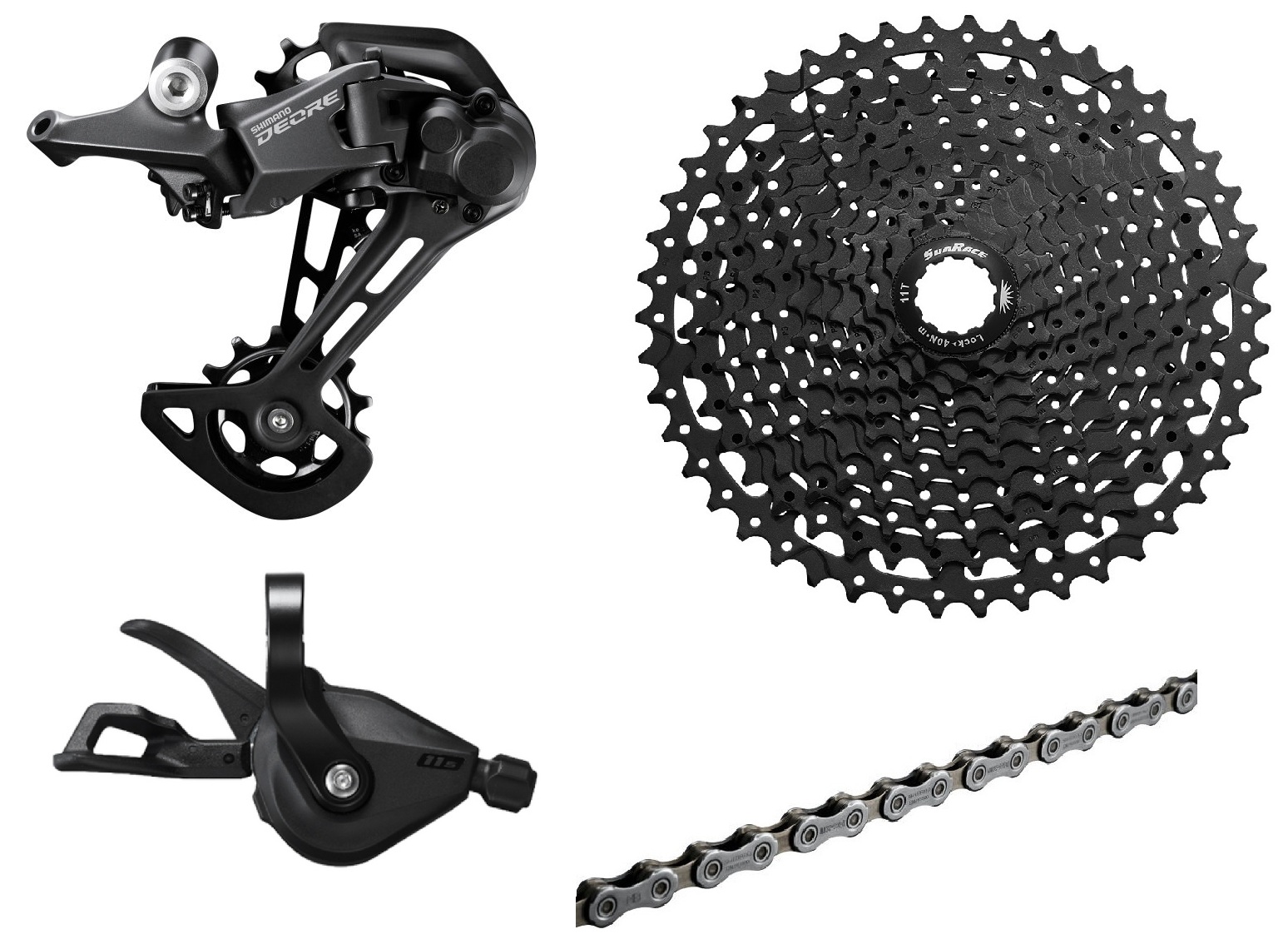 Shimano Deore-5100/FSA/CSMS7 black Schaltungsset 1x11-fach (11-51 Z.)