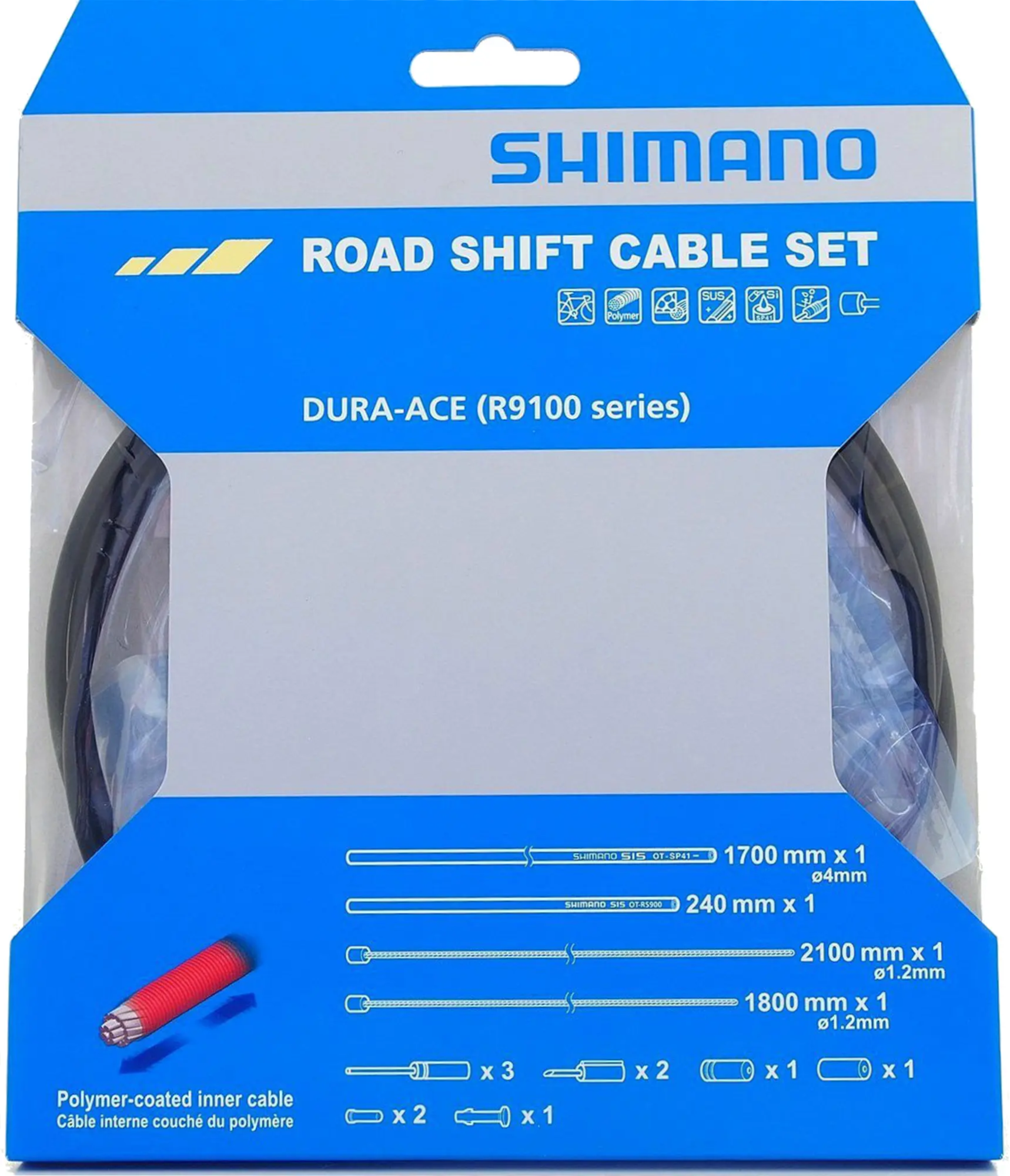 Shimano Dura Ace R9100 Schaltzug Set polymerbeschichtet schwarz