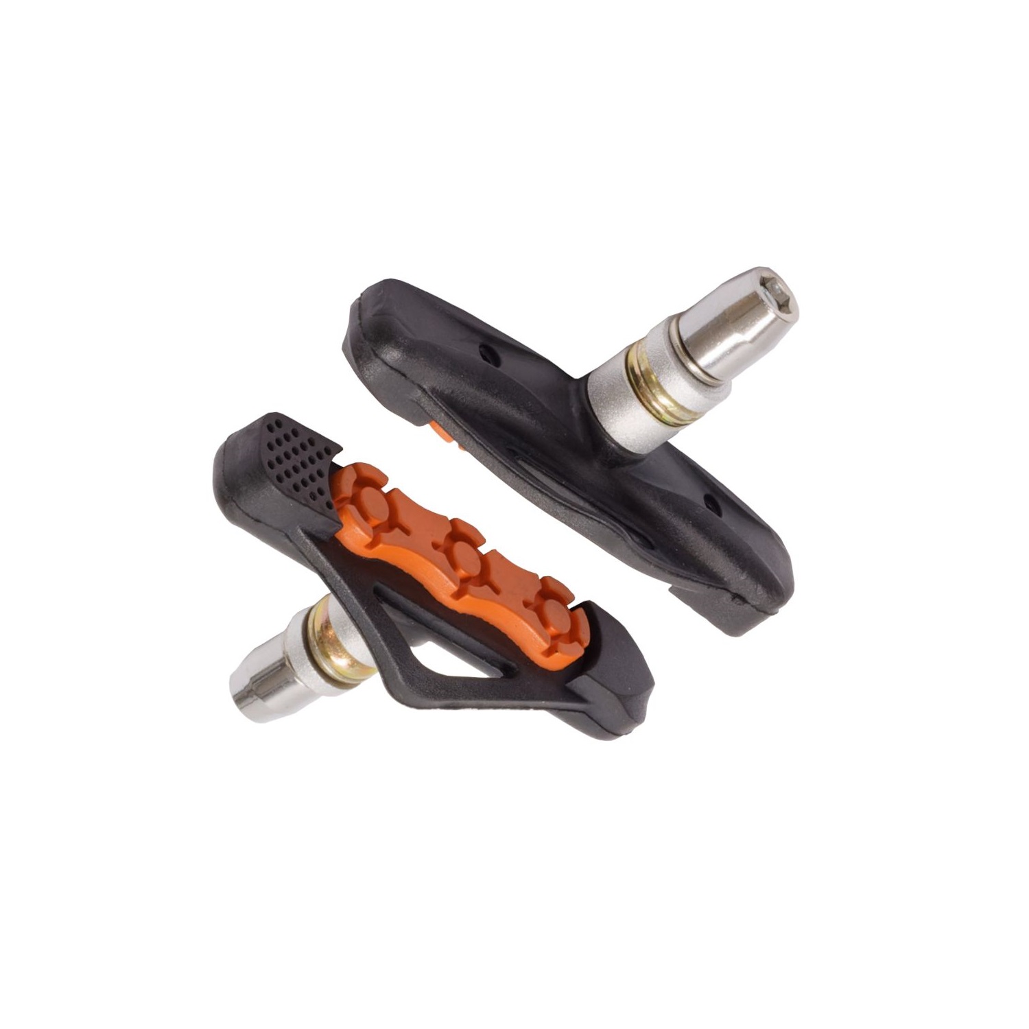 CNC 2 Komponenten Bremsbelag für V-Brake schwarz/orange