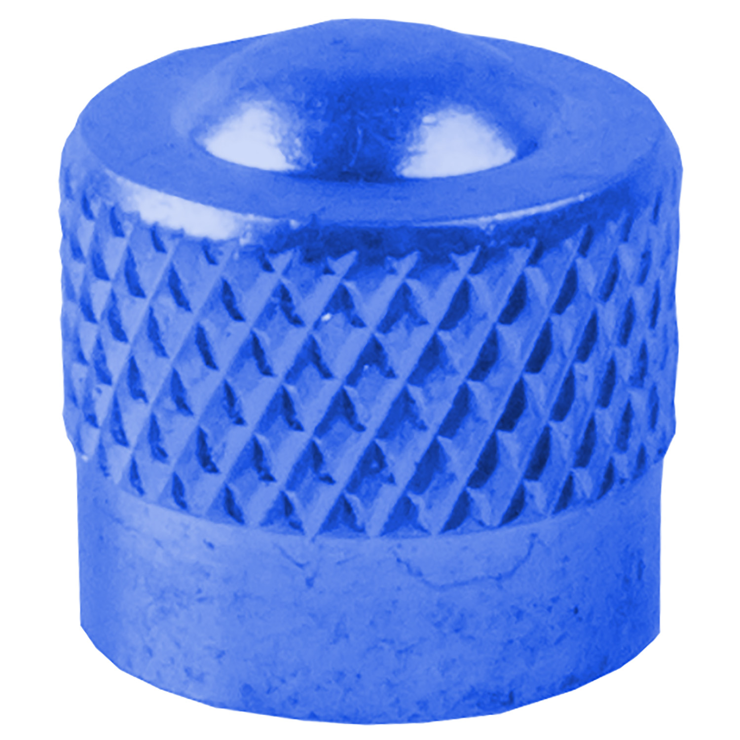 CNC Metall Ventilkappe AV blau