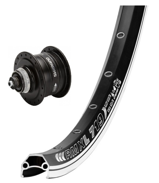 28" Vorderrad Shimano DH-3D37 Nabendynamo/Remerx Dragon schwarz