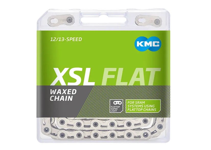 KMC XSL Flat Kette silber 126L waxed