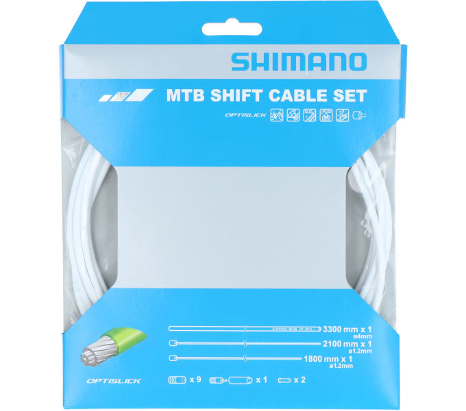 Shimano Schaltzugset Optislick weiss MTB