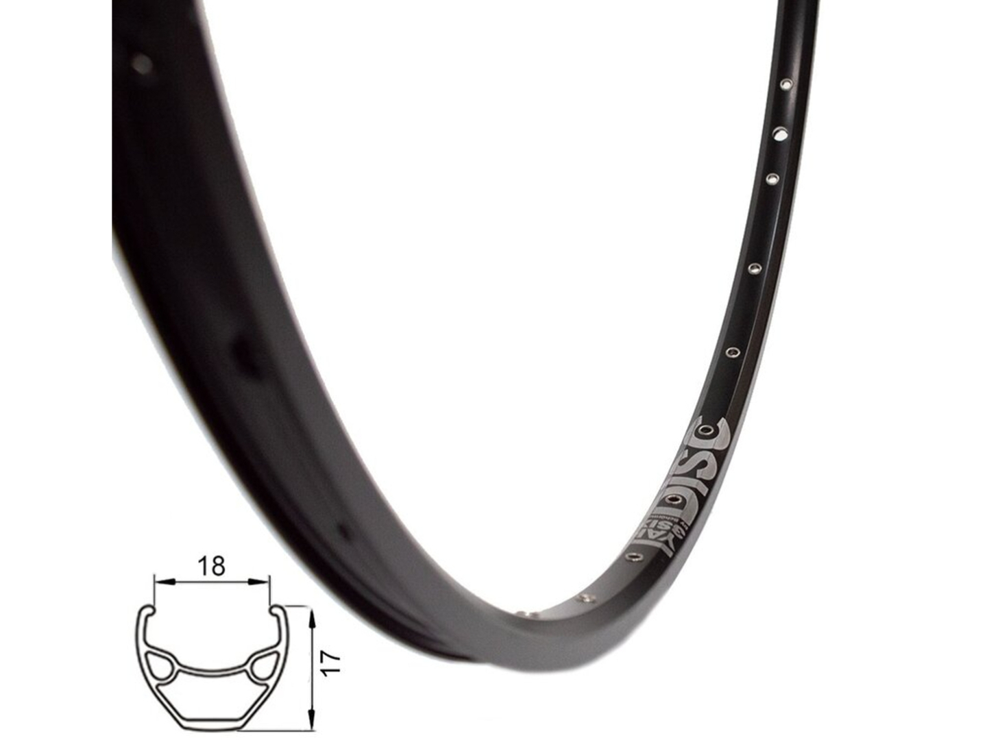 Schürmann Yak Disc Felge 28" 36L schwarz